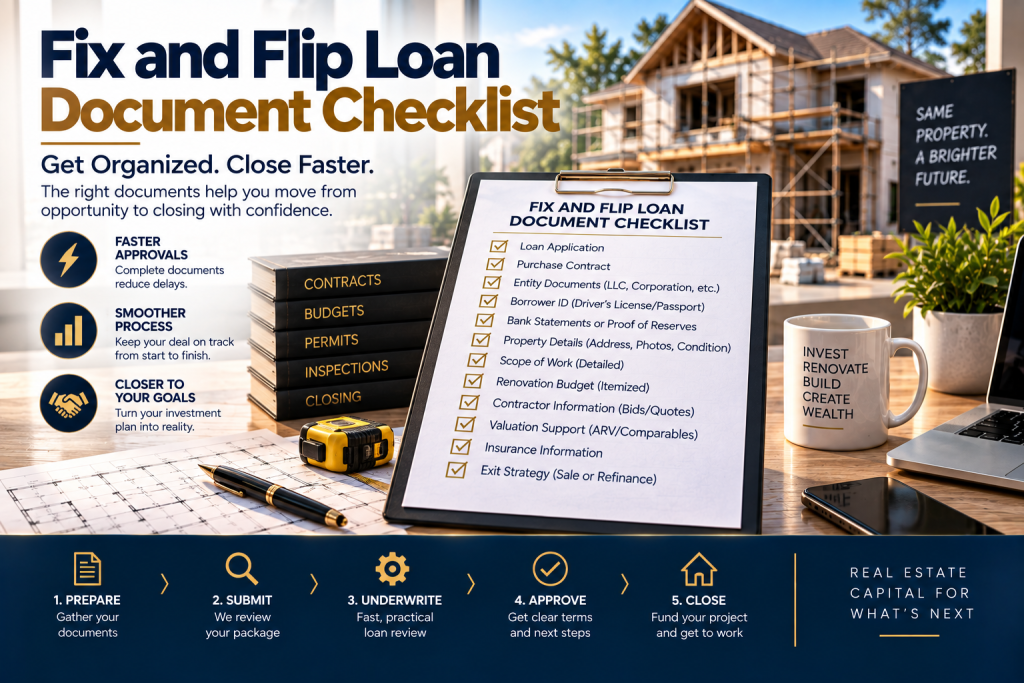 Fix and Flip Loan Document Checklist
